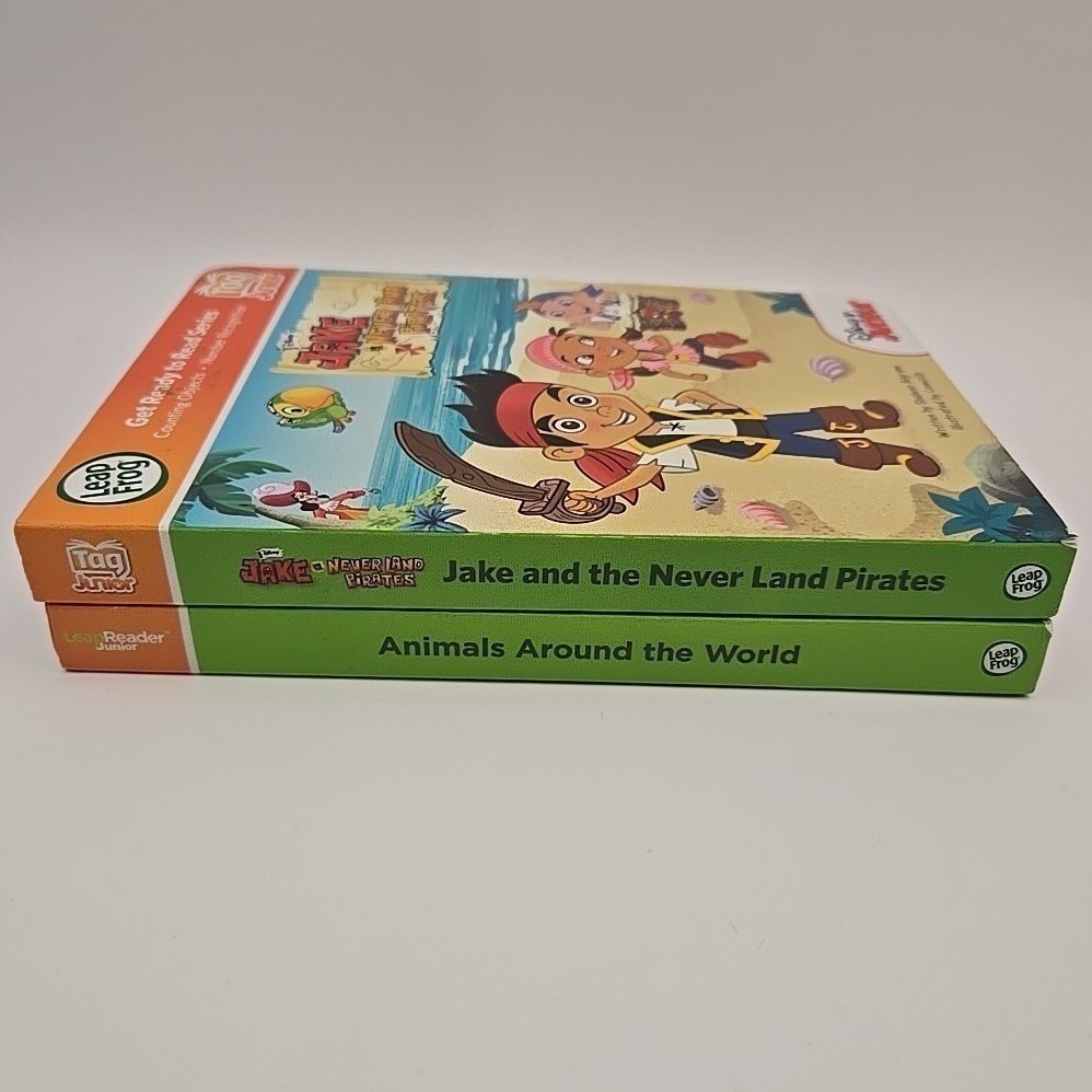LeapFrog Tag Junior Books Lot of 2 Get Ready to Read Disney Animals Hard Cover