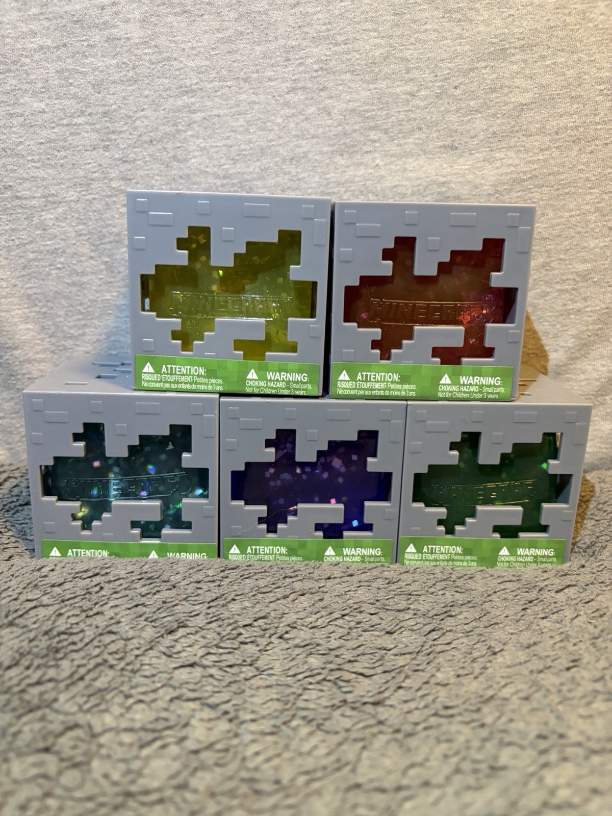 Lot 5 Minecraft Jelly Cubes Complete Set Viral TikTok Squishy Toy FREESHIP ✅Pics