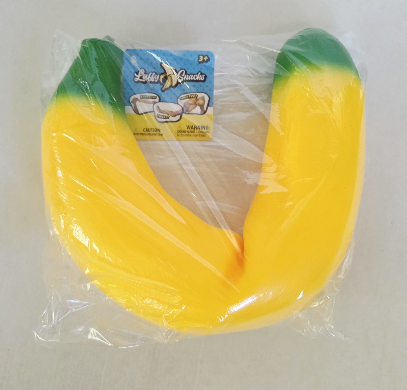Jumbo Squishy Banana Laffy Snacks by Sunny Days Viral XL Yellow Fruit Squeezie