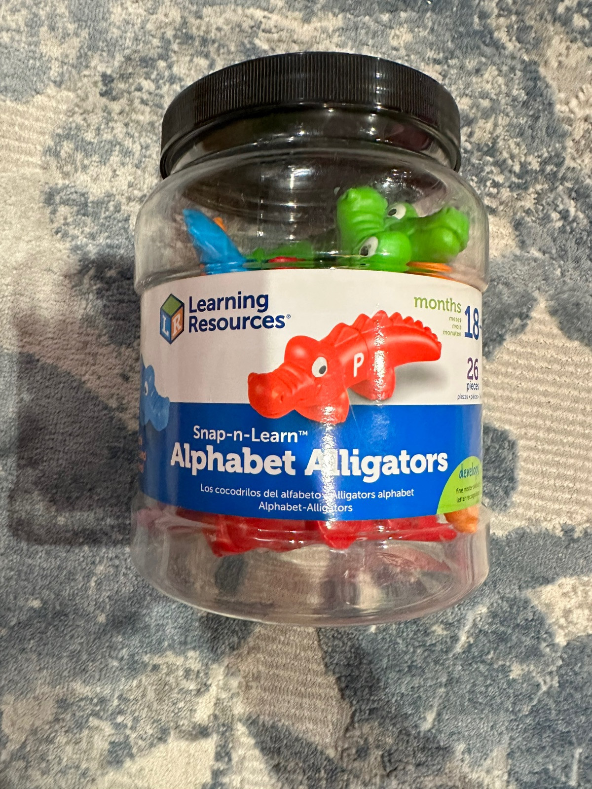 Learning Resources Snap N Learn Alphabet 12 Alligators, Double-Sided