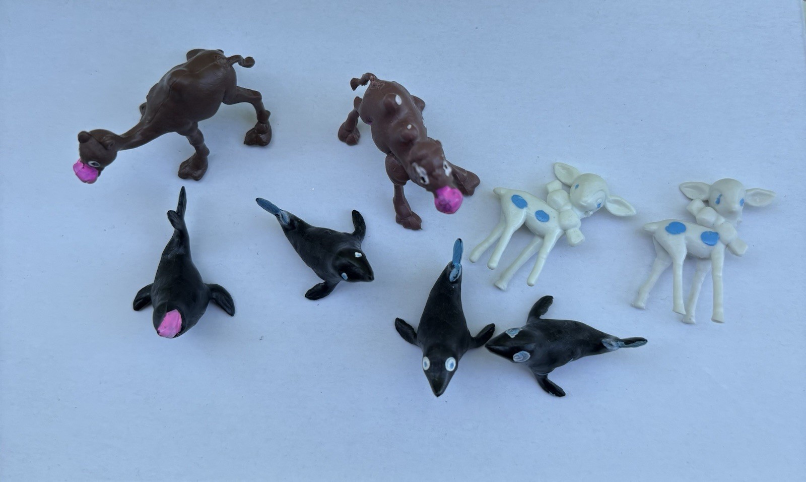 Mixed Lot Small Plastic Animal Figures made Hong Kong