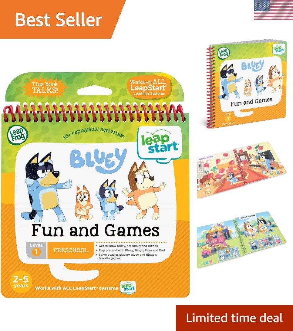 LeapStart Bluey Fun and Games Activity Book – Interactive Learning Fun for Kids