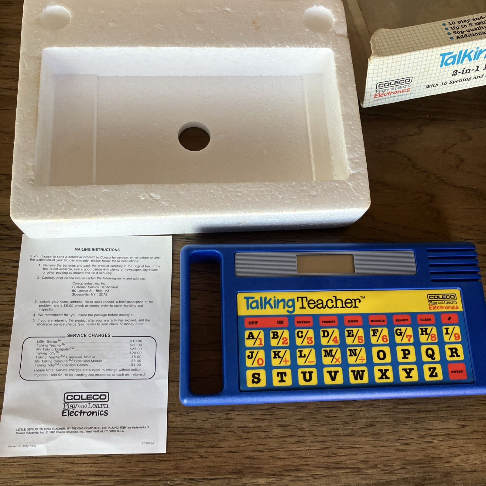 Vintage Coleco Talking Teacher Educational Toy Play & Learn Model 8100 WORKS