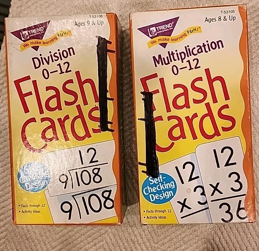 Trend Enterprises Flash Cards ~ Multiplication & Division 0-12