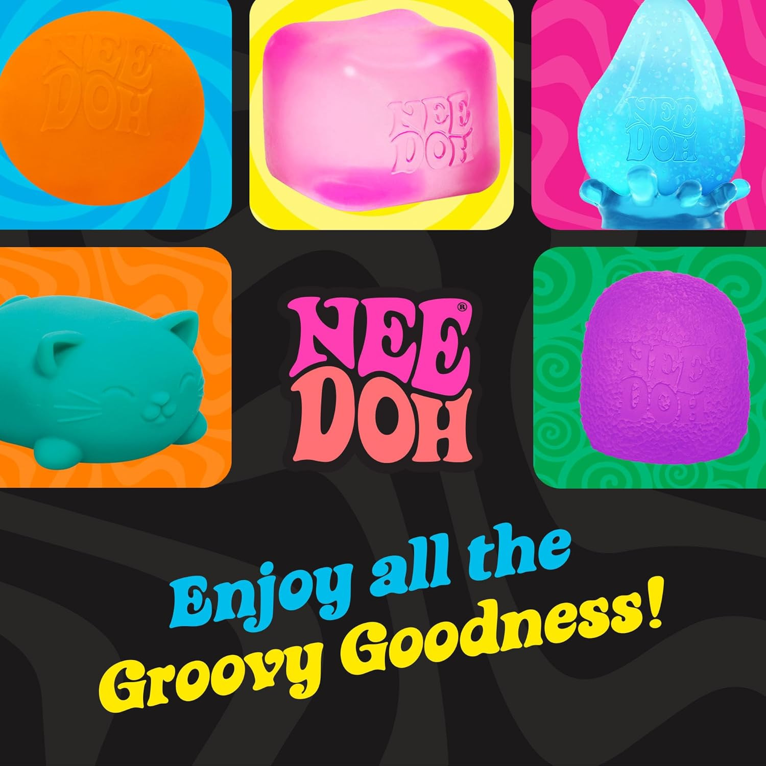 Needoh Gumdrop – Textured Sensory Toy with Super Solid Squish – 2.5″ Tall – Colo