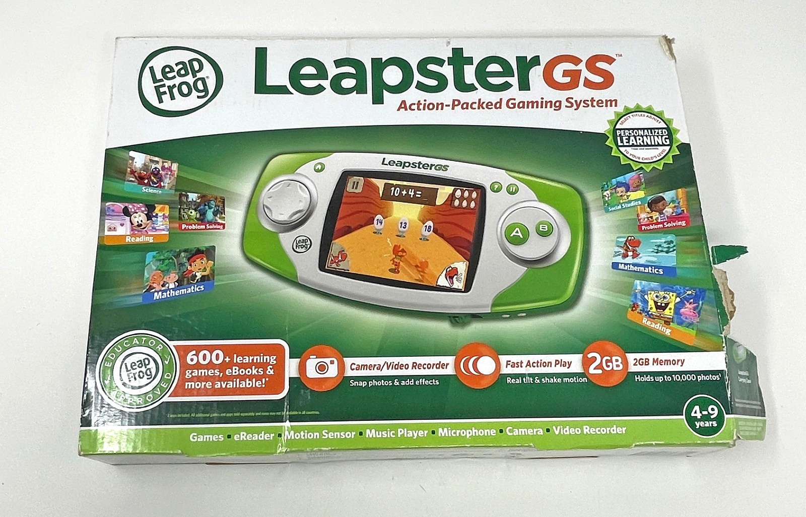 Leapfrog Leapster GS Green Game Console with Camera 39700 Used Tested Works