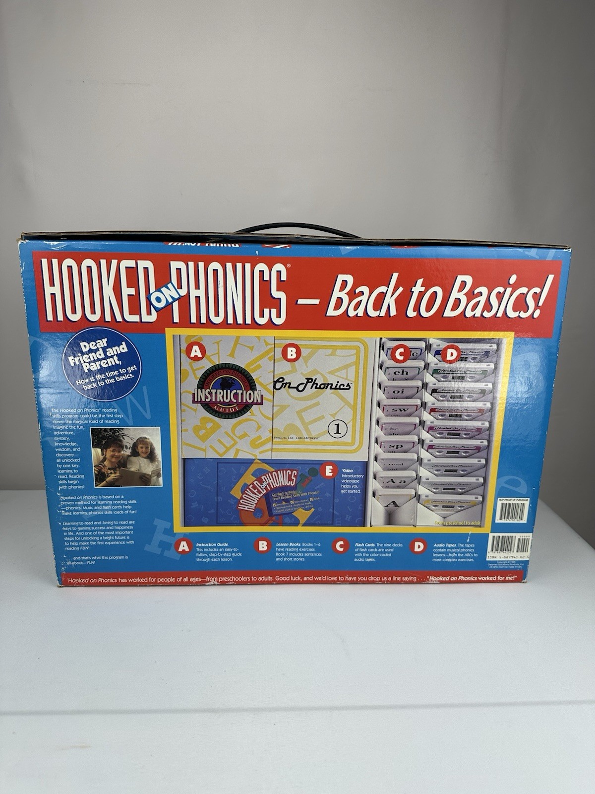Hooked On Phonics Set W/ Original Box Back To Basics Cassettes Teaching