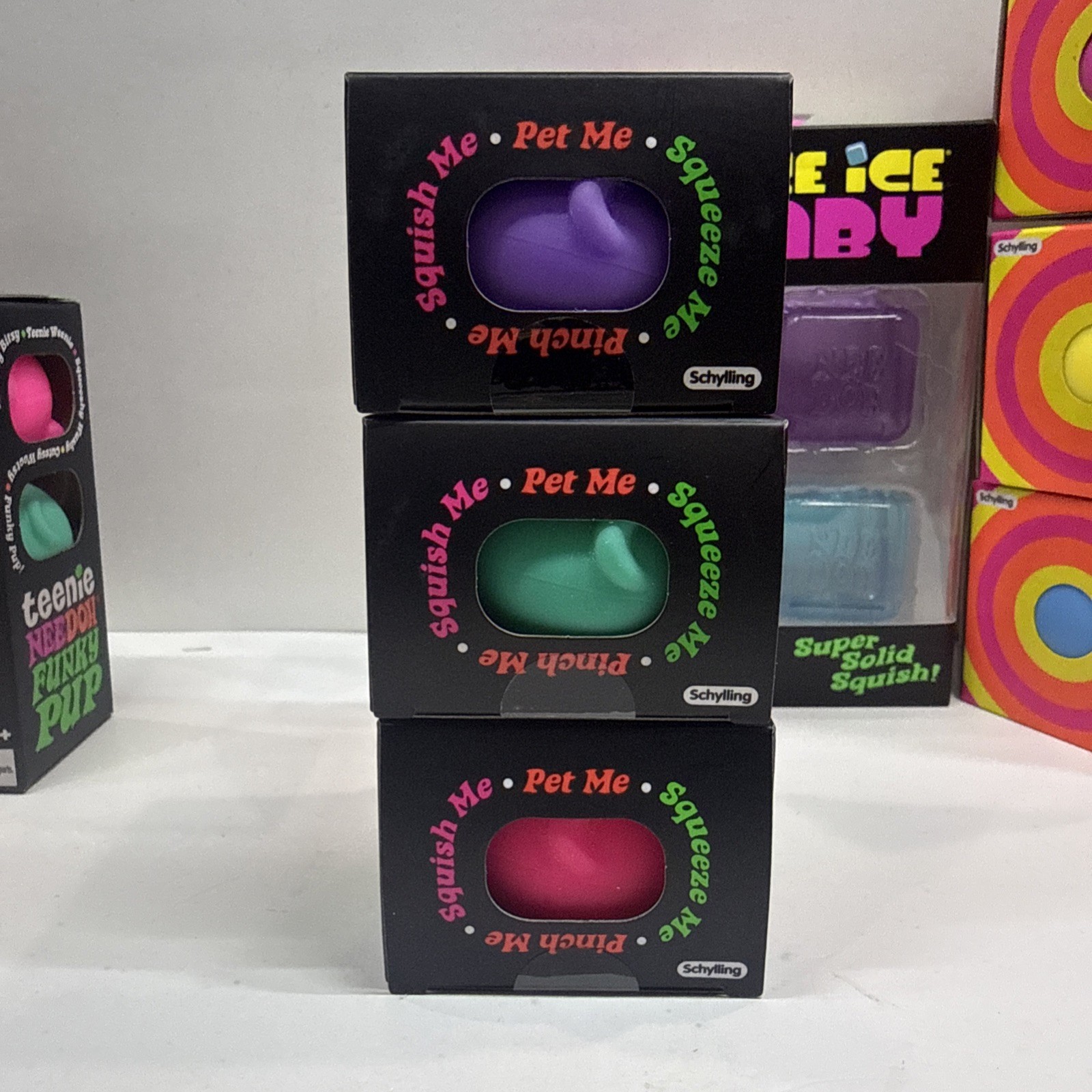 Nee Doh Lot of 6 funky 1 Nice Ice Baby 3 Color Change – New – 100% Authentic!!!