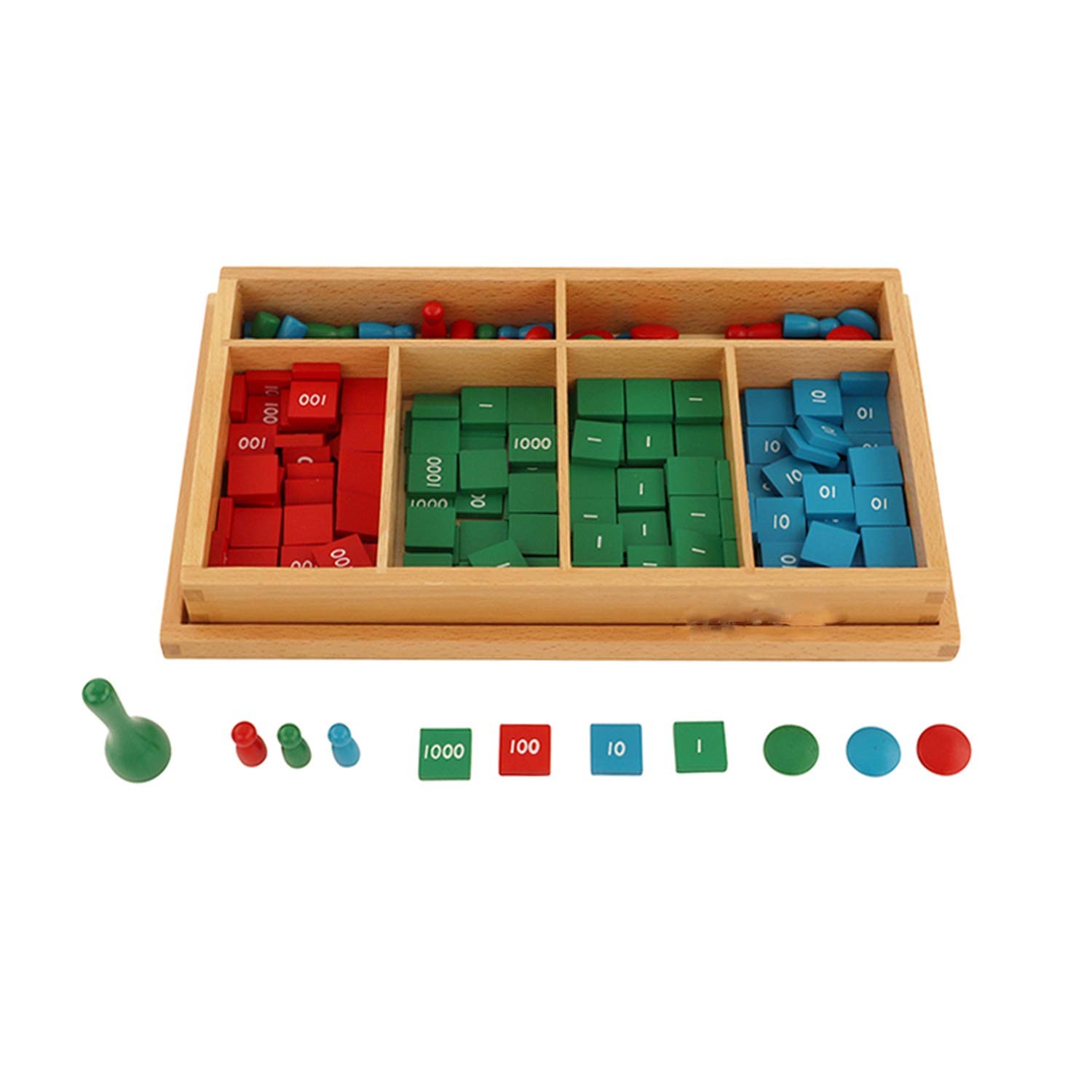 Montessori Stamp Game Professional Version Math Material Early Development Wo…