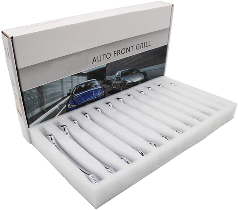 Front Grill Chrome Trim Compatible with Maserati Ghibli 2013 2014 2015 2016 2017