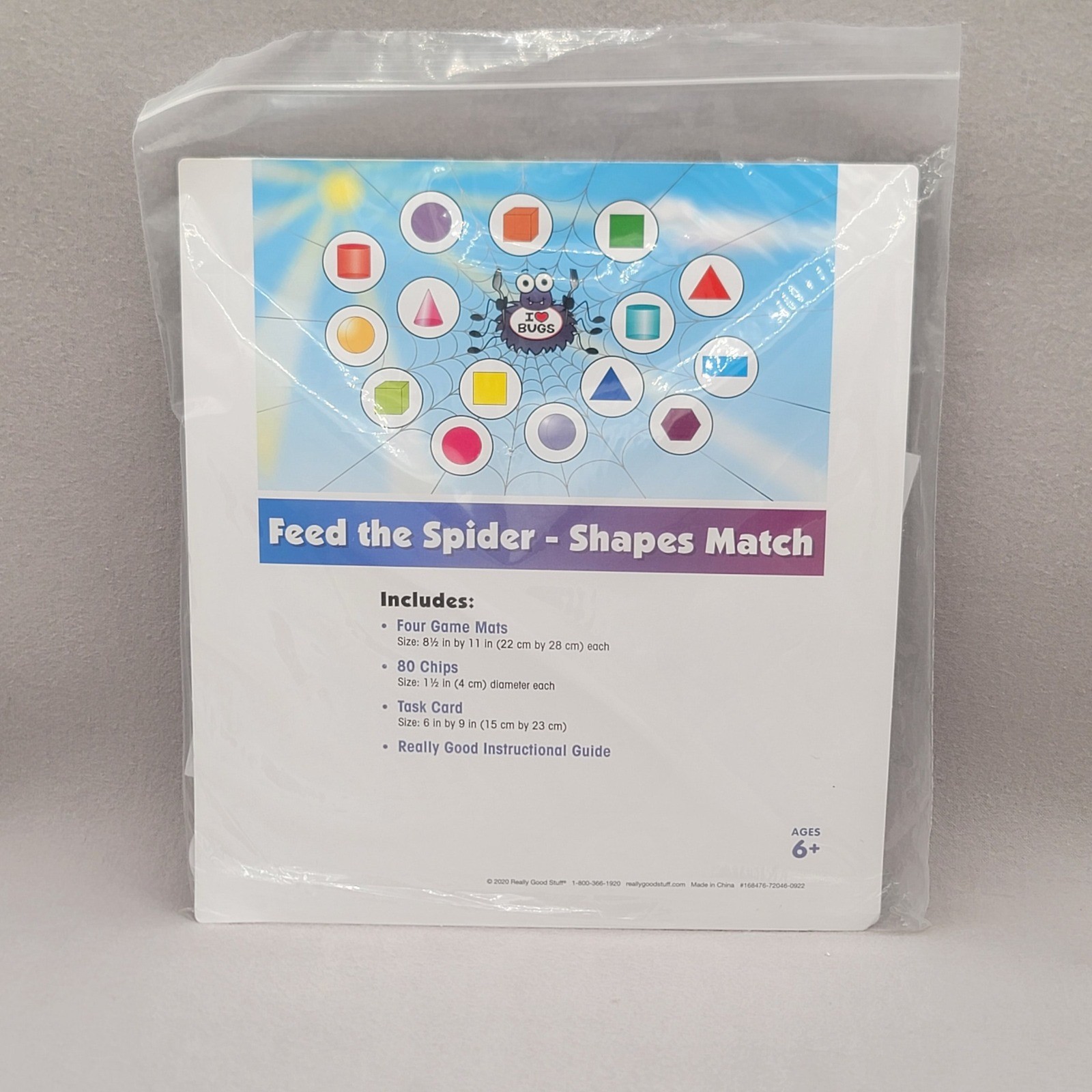 Really Good Stuff Learning Success Activity Kit Ages 6+ Sight Words Math Shapes
