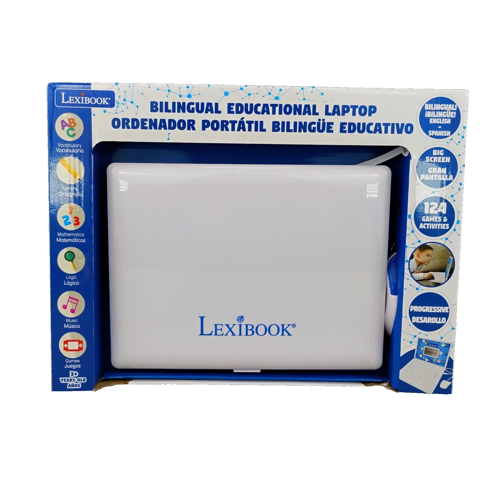 LEXIBOOK, Educational and Bilingual Laptop Spanish/English 124 Activities