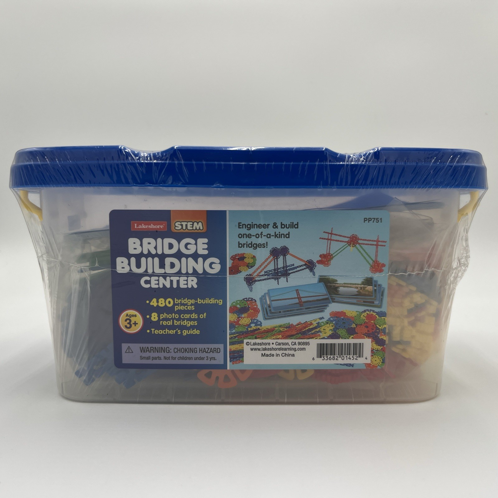 Lakeshore Learning STEM Bridge Building Center 480 pcs Ages 3+ PP751