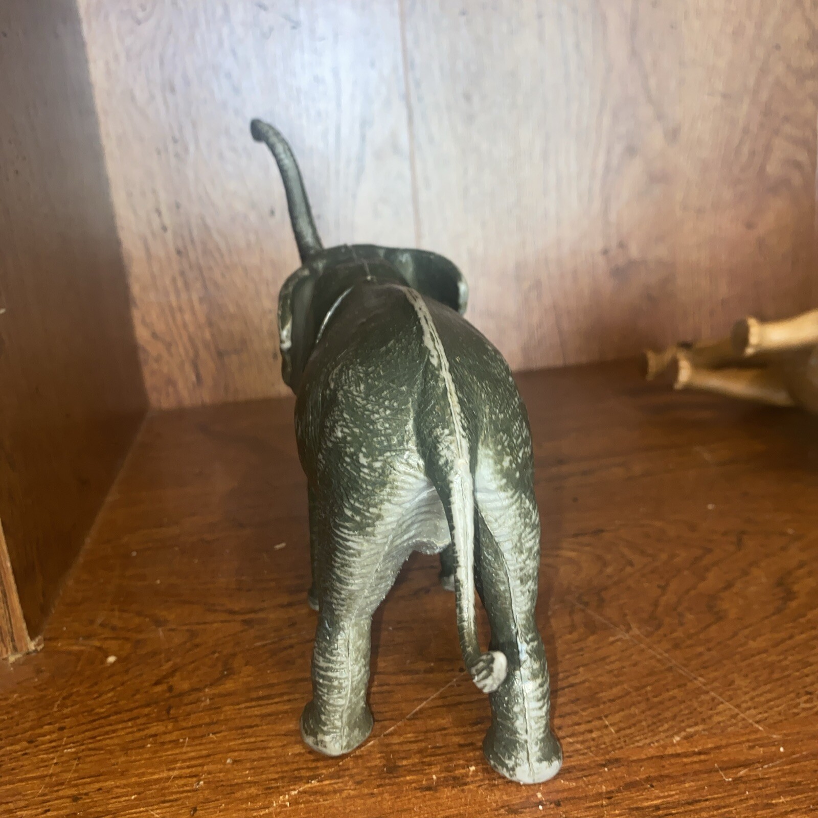 Vintage 1987 Elephant Toy Animal Figure Hard Rubber Made In China 9.5″ Long