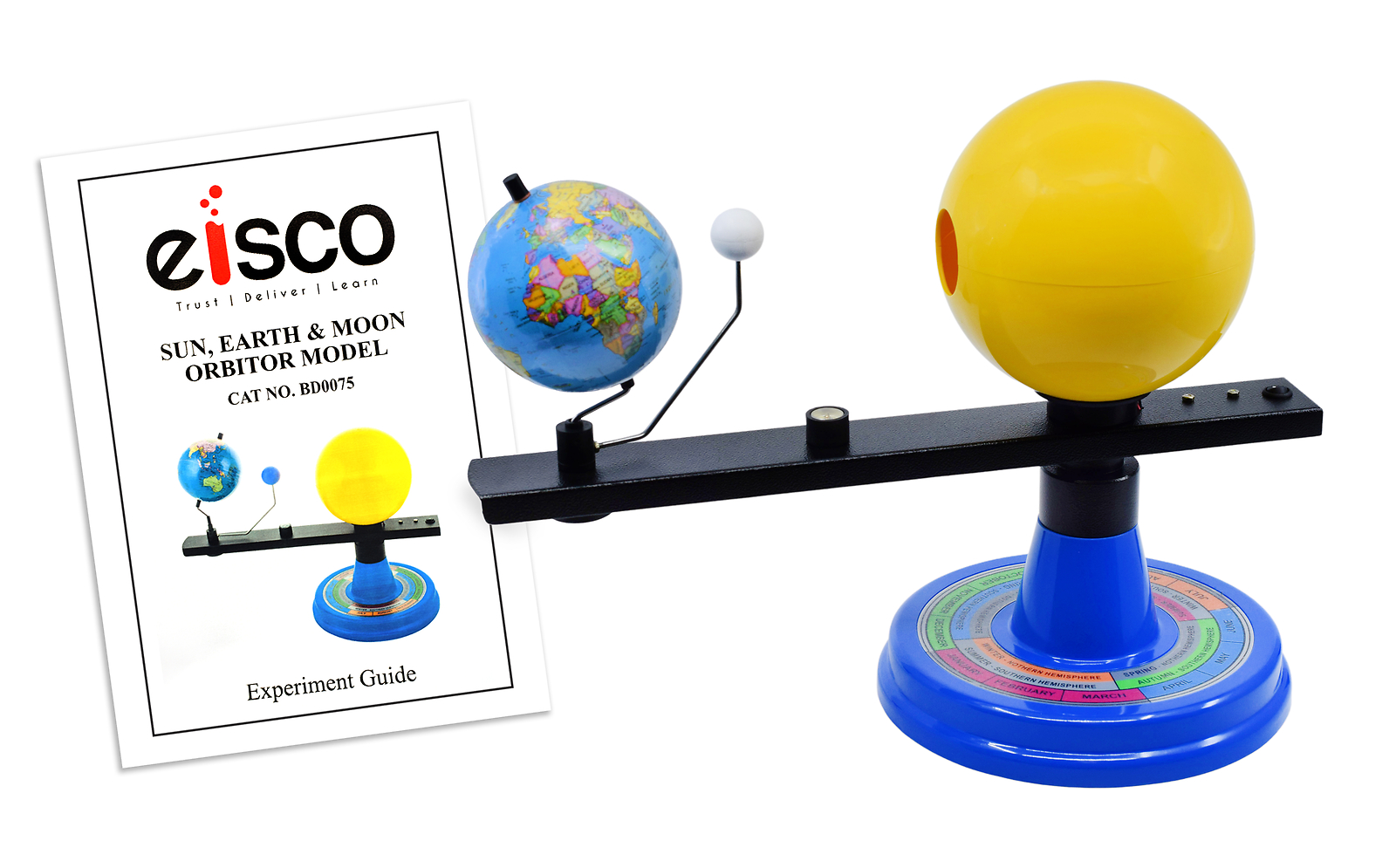 Eisco Labs Sun, Earth & Moon Orbital Model – 13″ tall