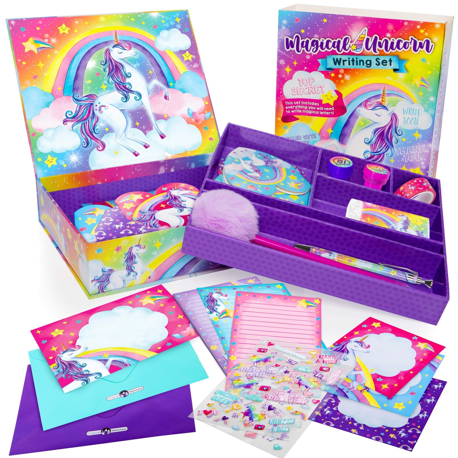 Original Stationery Unicorn Letter Writing Kit – 45-Piece Multi-Color multi